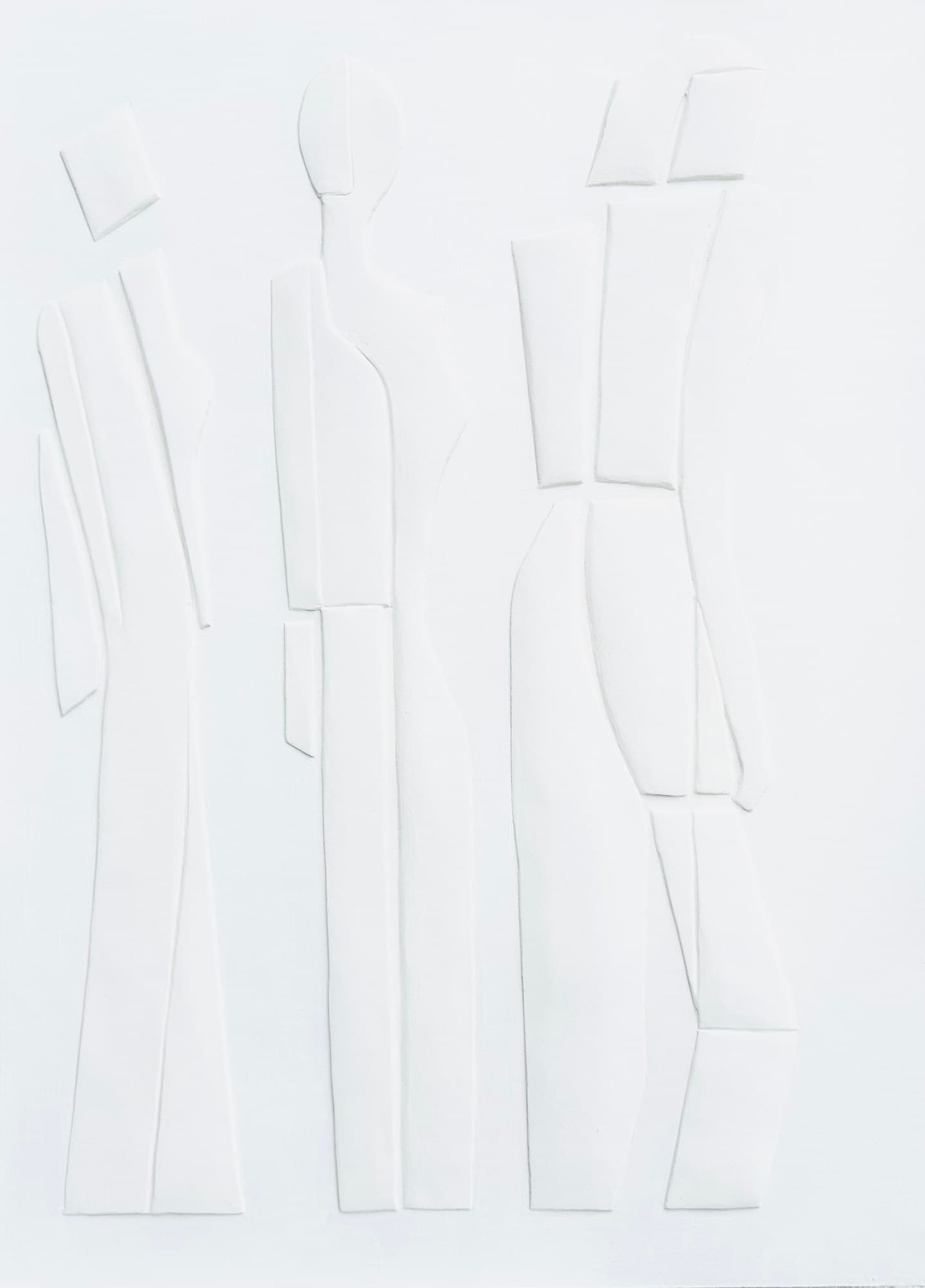 Affinités, bas-relief de Nadine Hardy, technique mixte, 50 × 36 cm, 2024