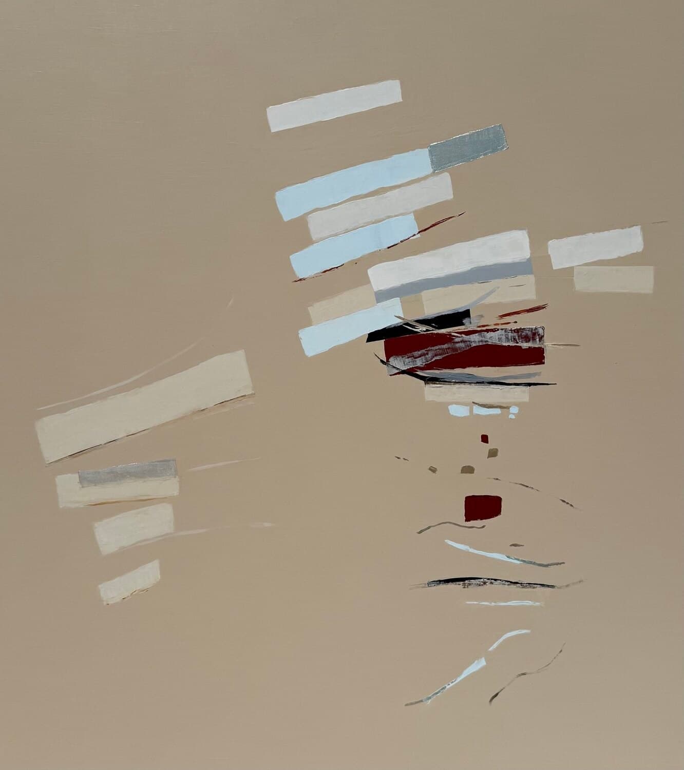 Arizona Sand, peinture de Nadine Hardy, acrylique sur bois, 90 × 80 cm, 2026