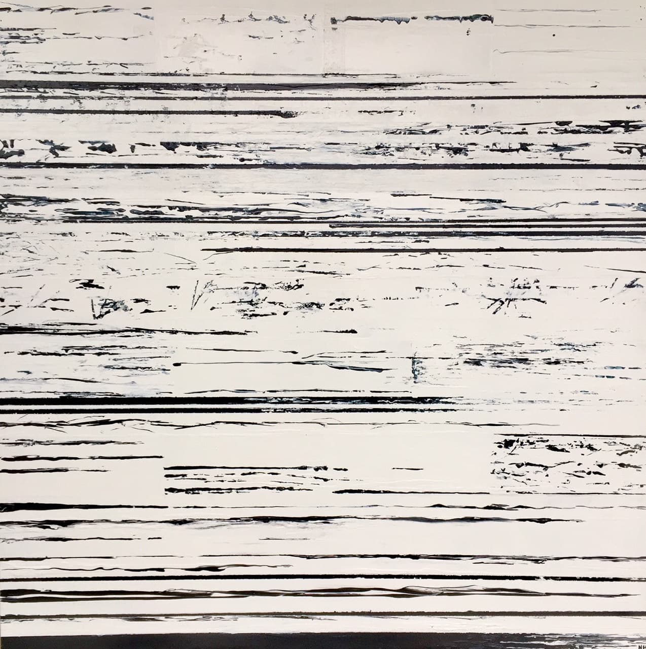 Evasion VI, peinture de Nadine Hardy, acrylique sur bois, 80 × 80 cm, 2016
