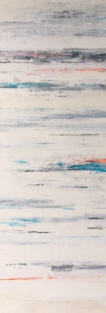 Inspiration III, peinture de Nadine Hardy, acrylique sur bois, 80 × 30 cm, 2017
