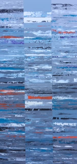 Inspiration VI-I, peinture de Nadine Hardy, acrylique sur bois, 120 × 60 cm, 2017