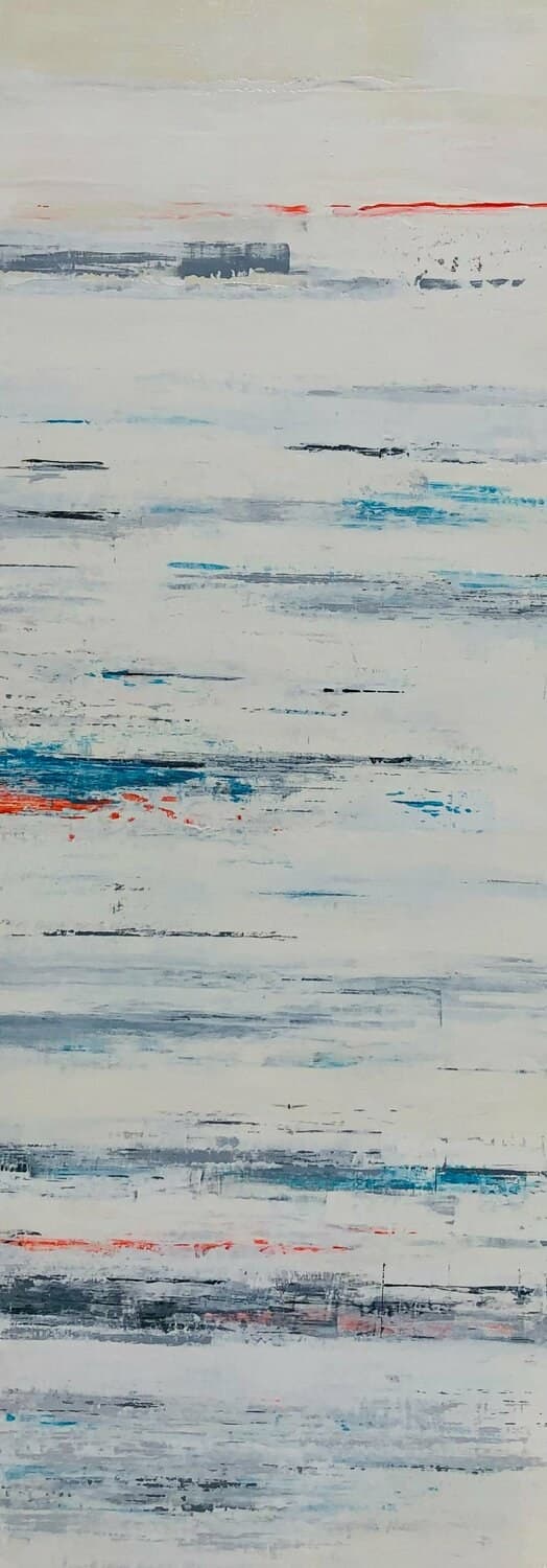 Inspiration VII, peinture de Nadine Hardy, acrylique sur bois, 80 × 30 cm, 2021