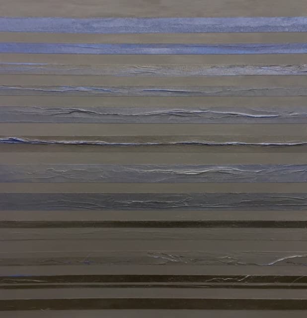 Nuit Américaine I, peinture de Nadine Hardy, acrylique sur bois, 80 × 80 cm, 2015