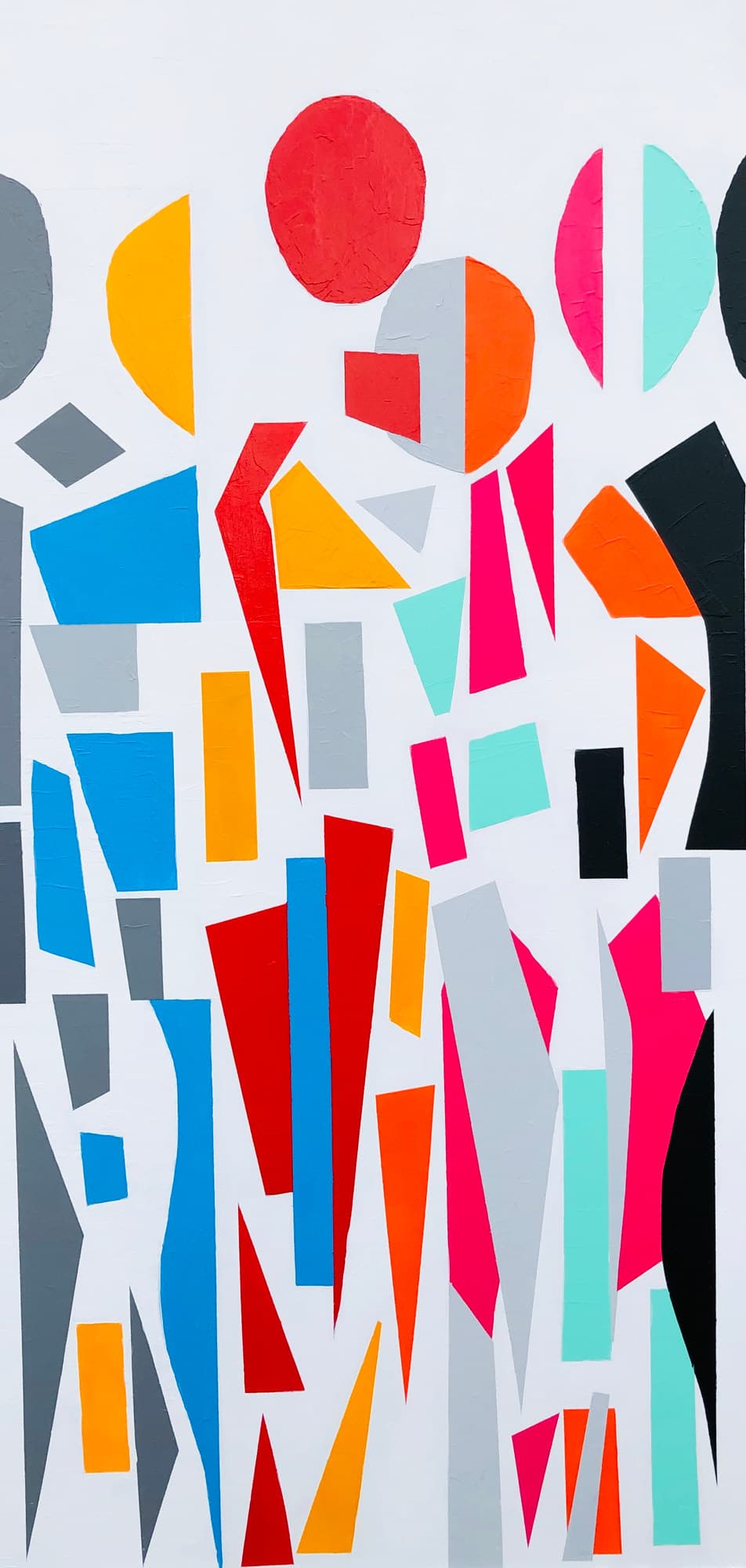 Presence 5-20, peinture de Nadine Hardy, acrylique sur bois, 100 × 50 cm, 2020