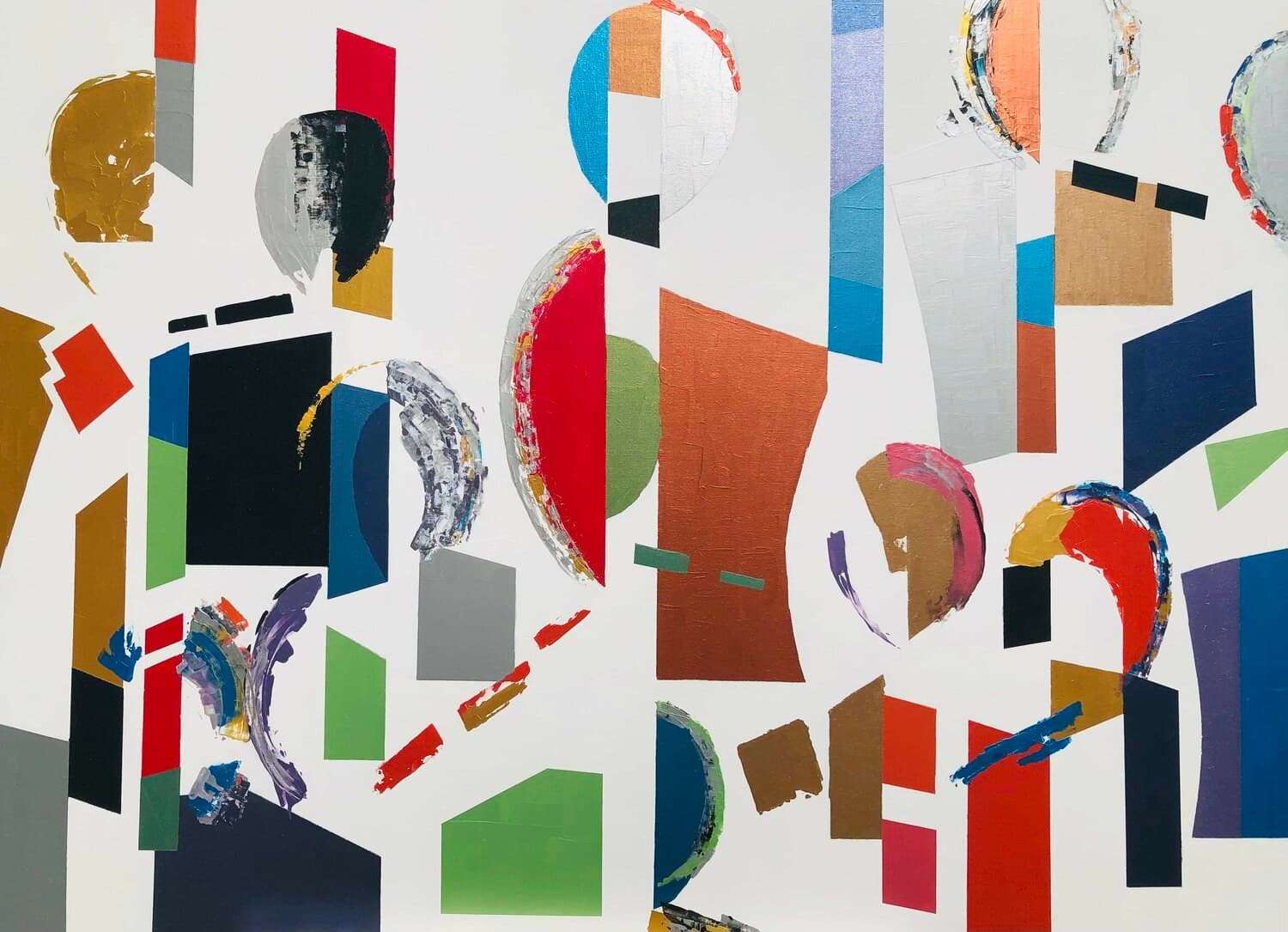 The Alphabet (2021), peinture de Nadine Hardy, acrylique sur bois, 73 × 100 cm, 2021