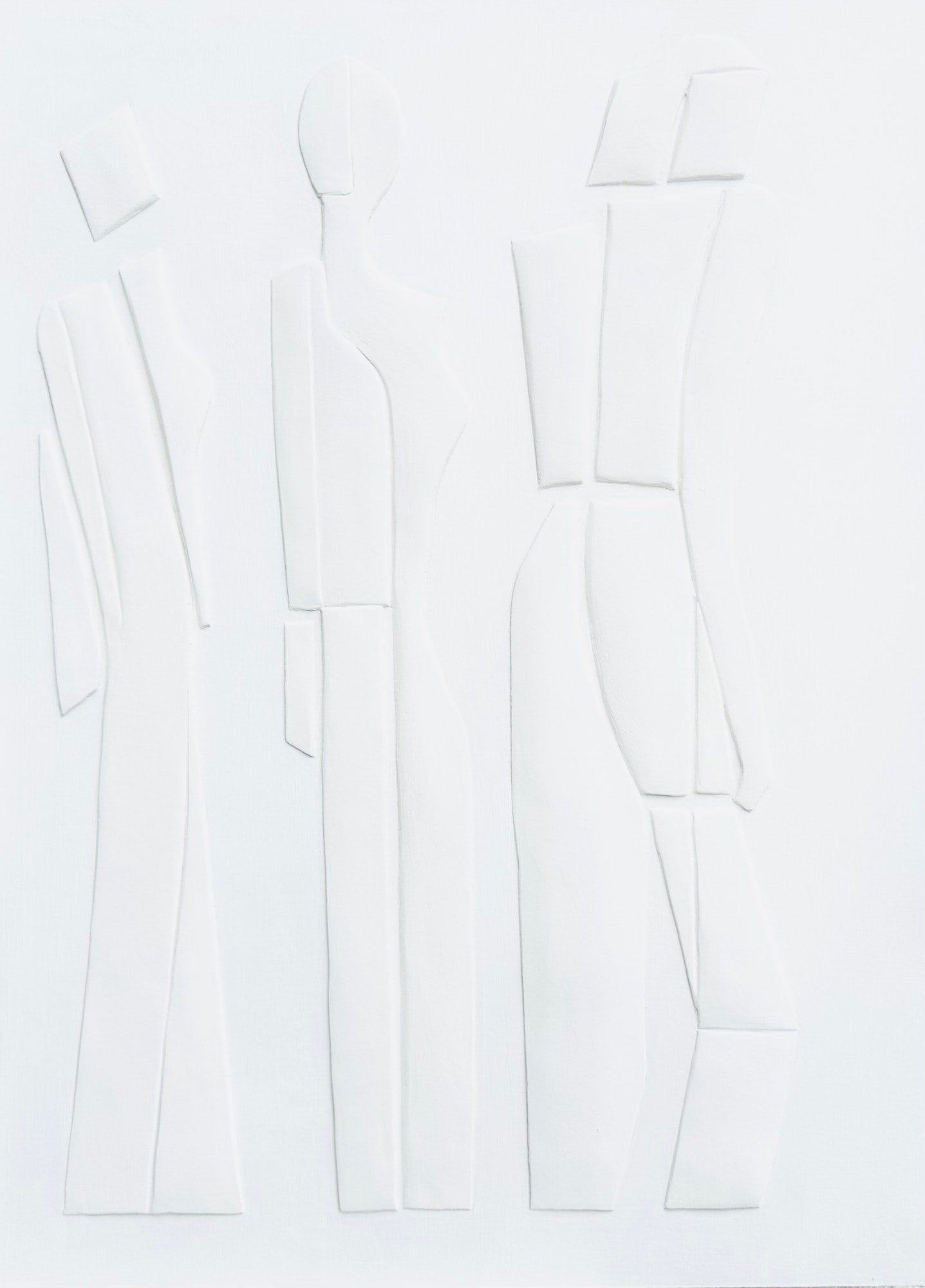 Affinités, bas-relief de Nadine Hardy, technique mixte, 50 × 36 cm, 2024