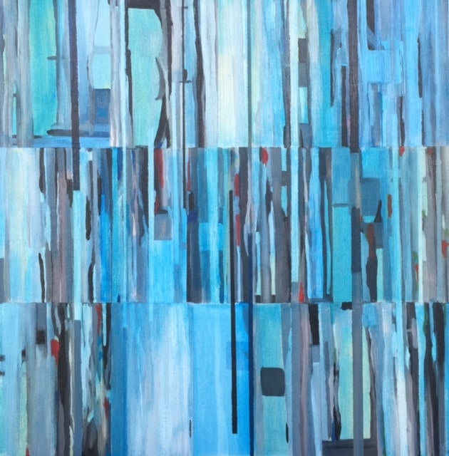 Approche 20.13, peinture de Nadine Hardy, acrylique sur toile, 40 × 40 cm, 2013