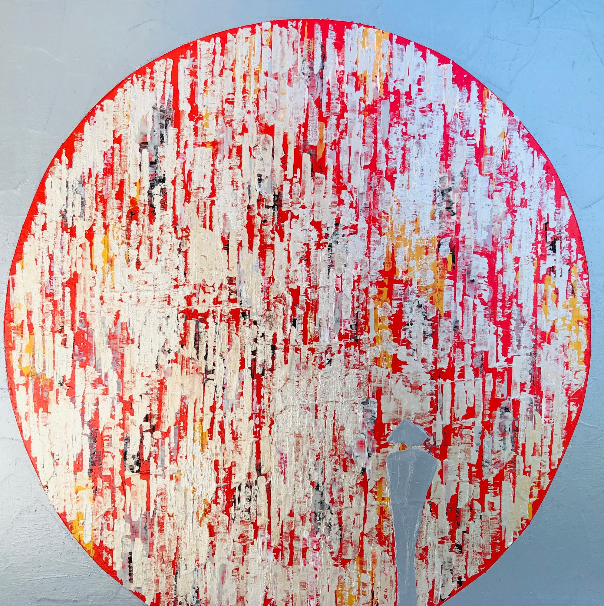 Espace Lumineux I, peinture de Nadine Hardy, acrylique sur bois, 30 × 30 cm, 2023