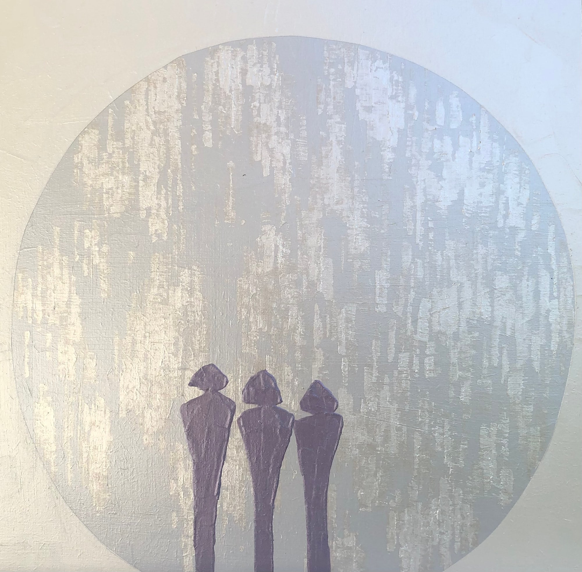 Espace Lumineux III, peinture de Nadine Hardy, acrylique sur bois, 30 × 30 cm, 2023