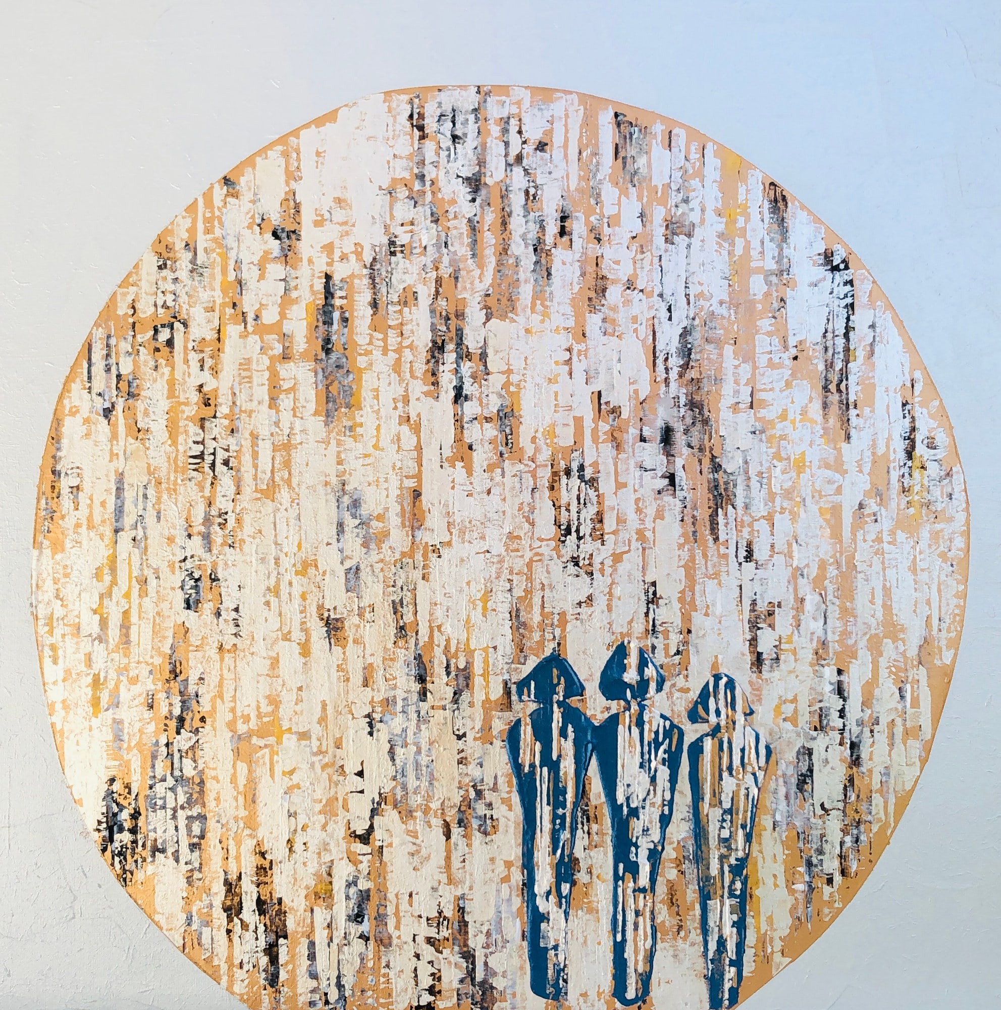 Espace Lumineux V, peinture de Nadine Hardy, acrylique sur bois, 30 × 30 cm, 2023