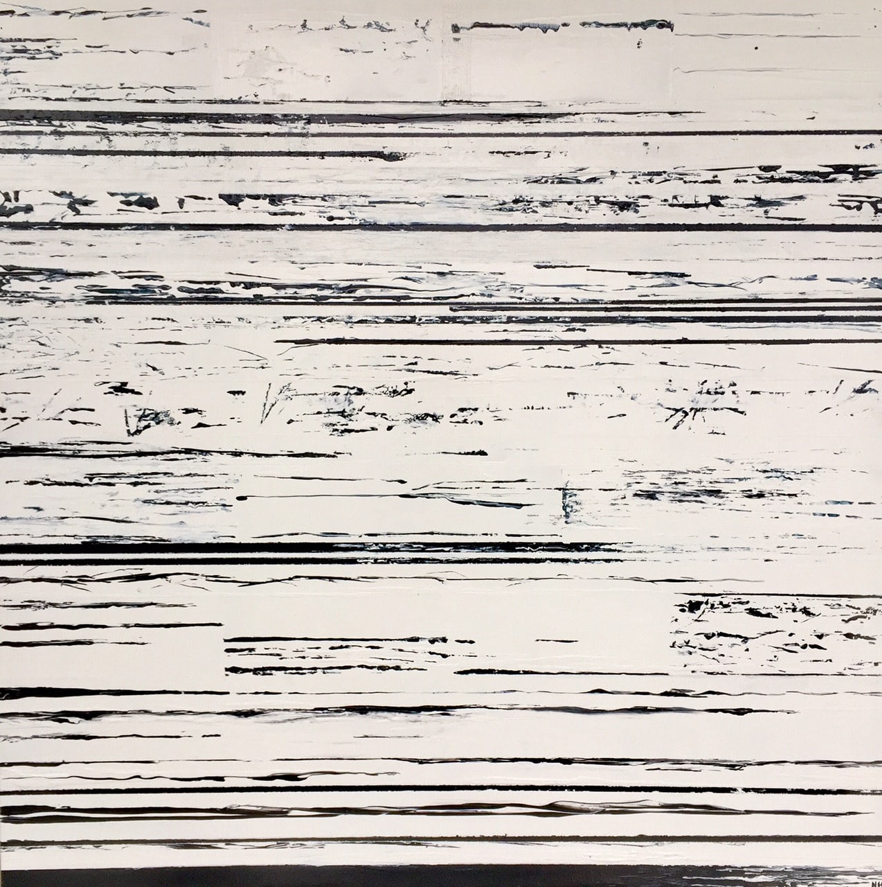 Evasion VI, peinture de Nadine Hardy, acrylique sur bois, 80 × 80 cm, 2016