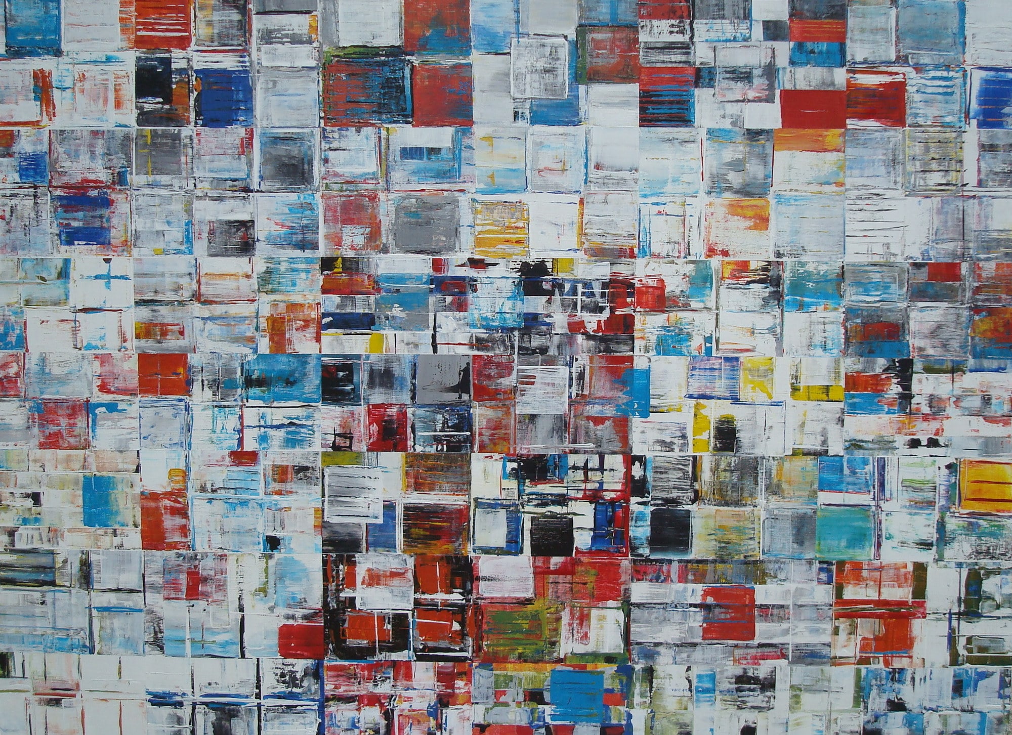 Generation 20.13, peinture de Nadine Hardy, acrylique sur bois, 100 × 73 cm, 2013