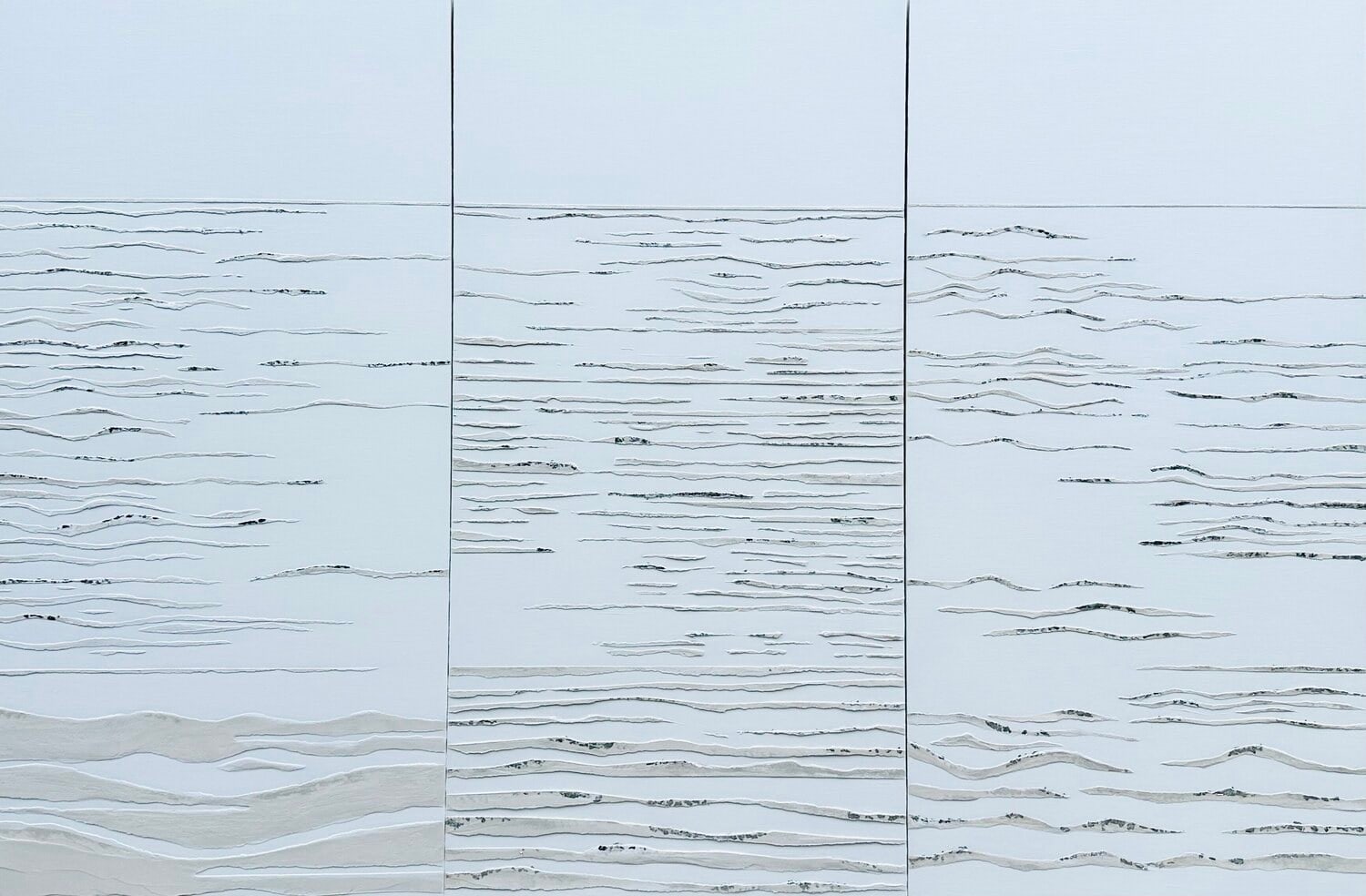 Horizon lumineux, peinture de Nadine Hardy, acrylique sur bois, 80 × 120 cm, 2026