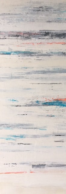 Inspiration III, peinture de Nadine Hardy, acrylique sur bois, 80 × 30 cm, 2017