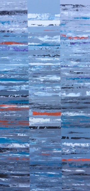 Inspiration VI-I, peinture de Nadine Hardy, acrylique sur bois, 120 × 60 cm, 2017