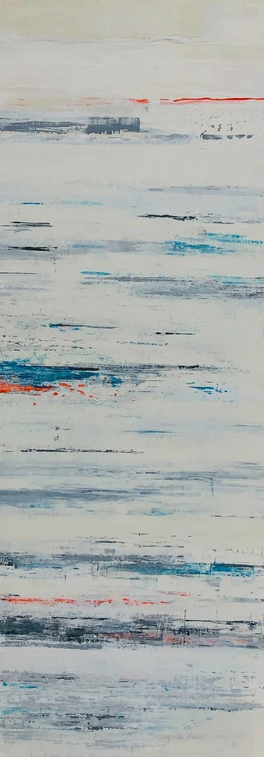 Inspiration VII, peinture de Nadine Hardy, acrylique sur bois, 80 × 30 cm, 2021