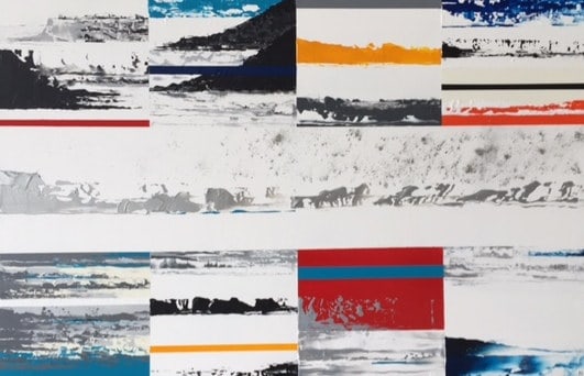Instant II, peinture de Nadine Hardy, acrylique sur bois, 65 × 100 cm