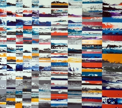 Instant, peinture de Nadine Hardy, acrylique sur bois, 109 × 122 cm