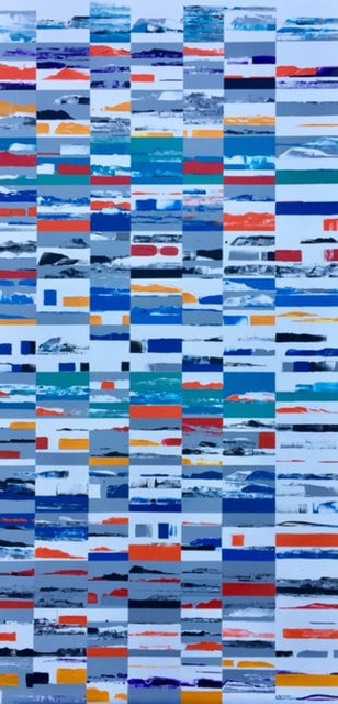 La Mer III, peinture de Nadine Hardy, acrylique sur bois