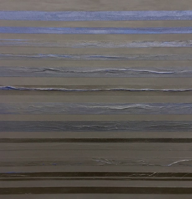 Nuit Américaine I, peinture de Nadine Hardy, acrylique sur bois, 80 × 80 cm, 2015