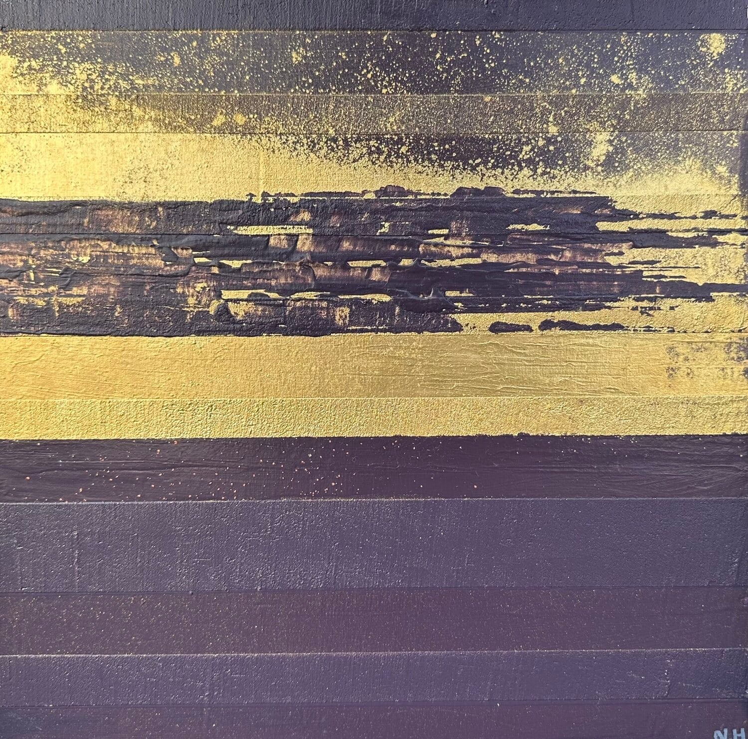 Passage Flamboyant IV, peinture de Nadine Hardy, acrylique sur bois, 30 × 30 cm, 2014