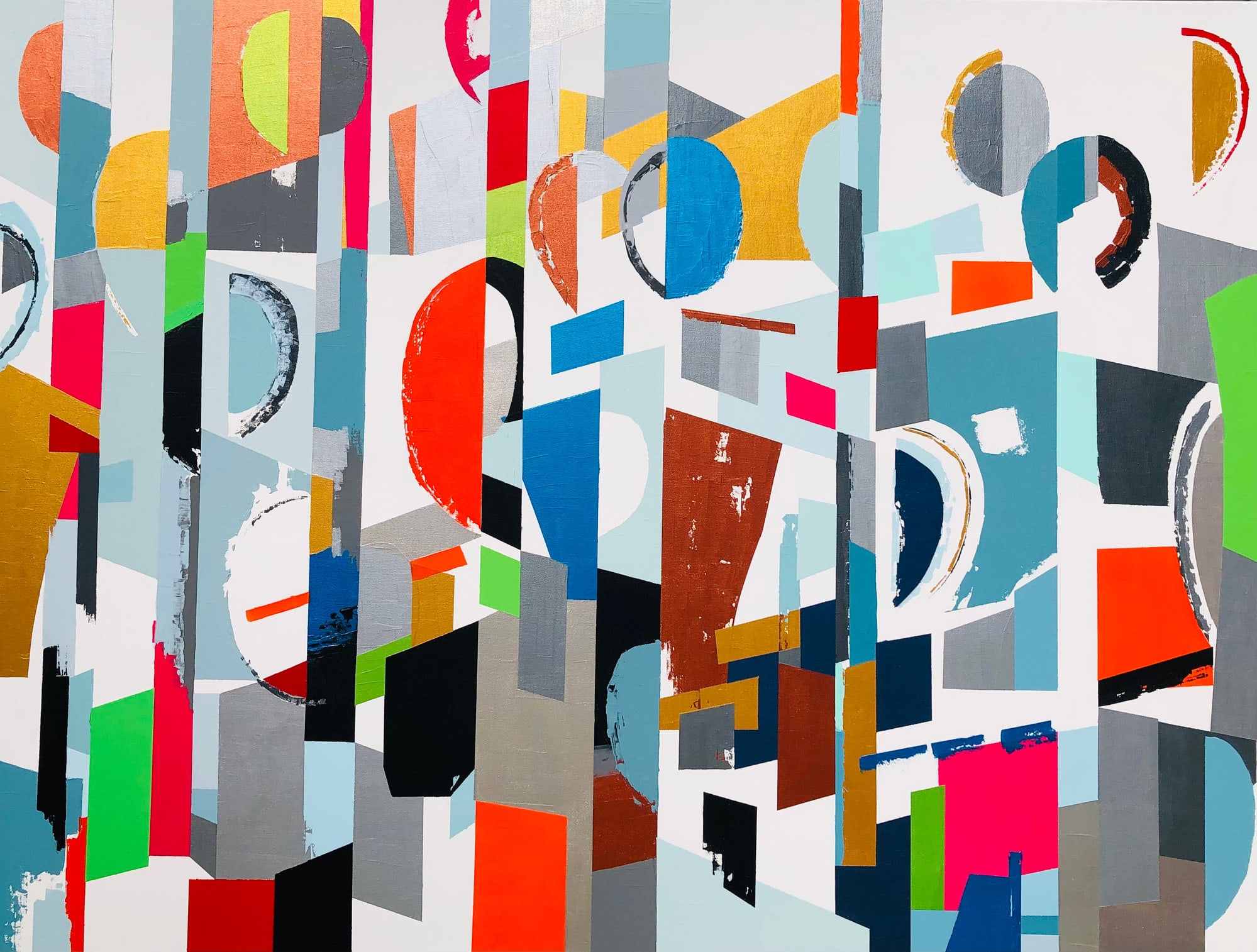 Pour Charlotte, peinture de Nadine Hardy, acrylique sur toile, 97 × 130 cm