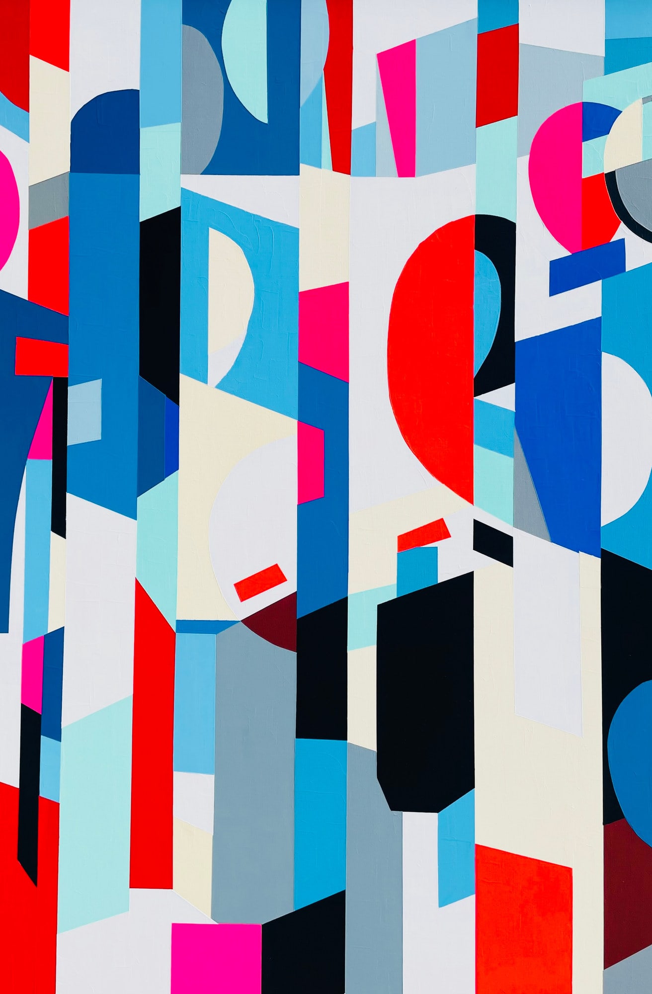 Présence 23-3, peinture de Nadine Hardy, acrylique sur bois, 102 × 87 cm, 2023