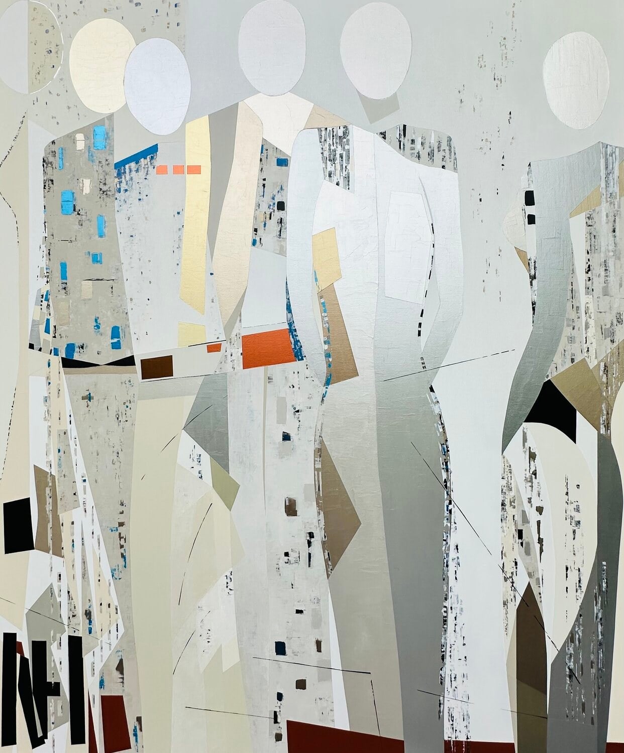 Présence 26, peinture de Nadine Hardy, acrylique sur bois, 139 × 115 cm, 2026