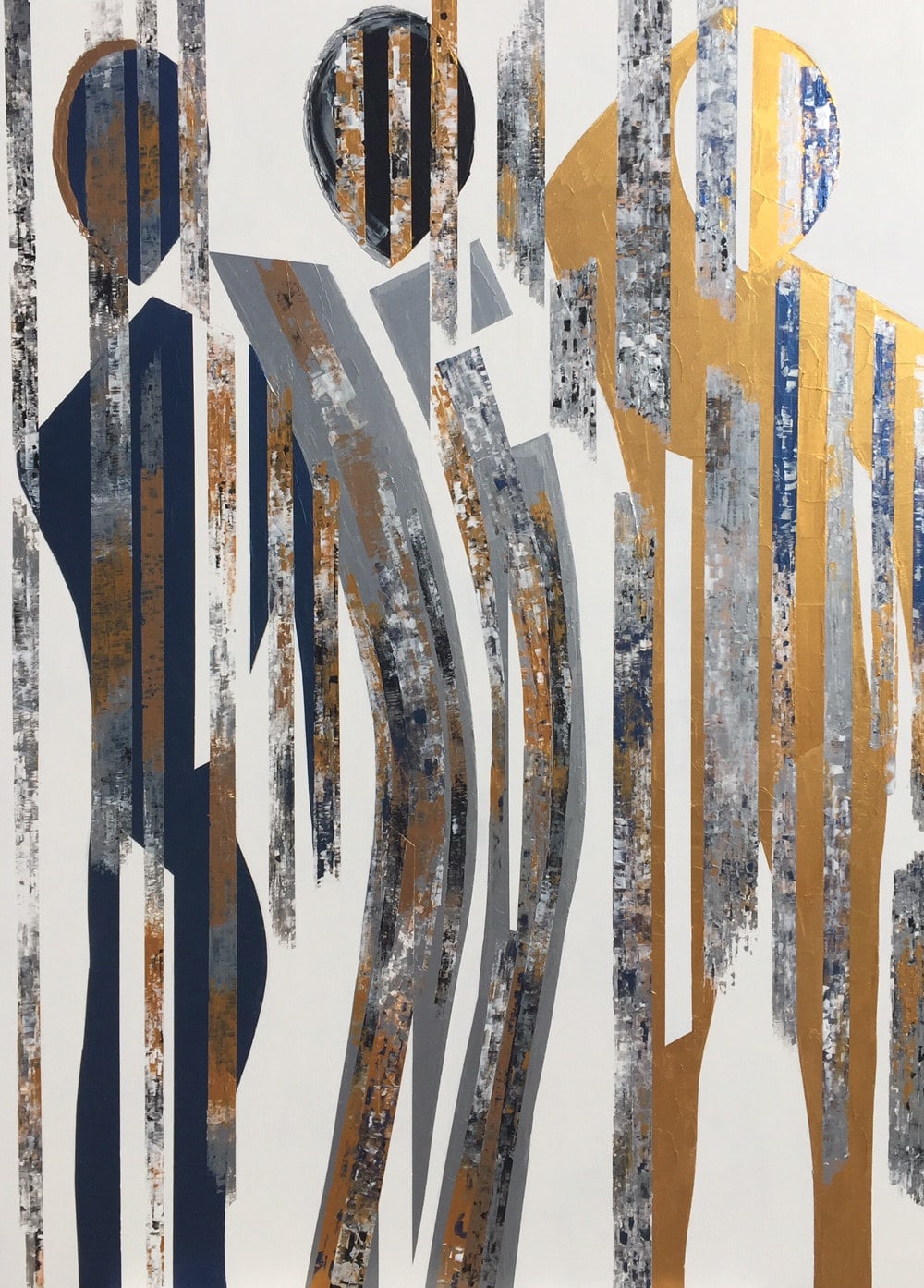 Présence II-18, peinture de Nadine Hardy, acrylique sur bois, 100 × 73 cm