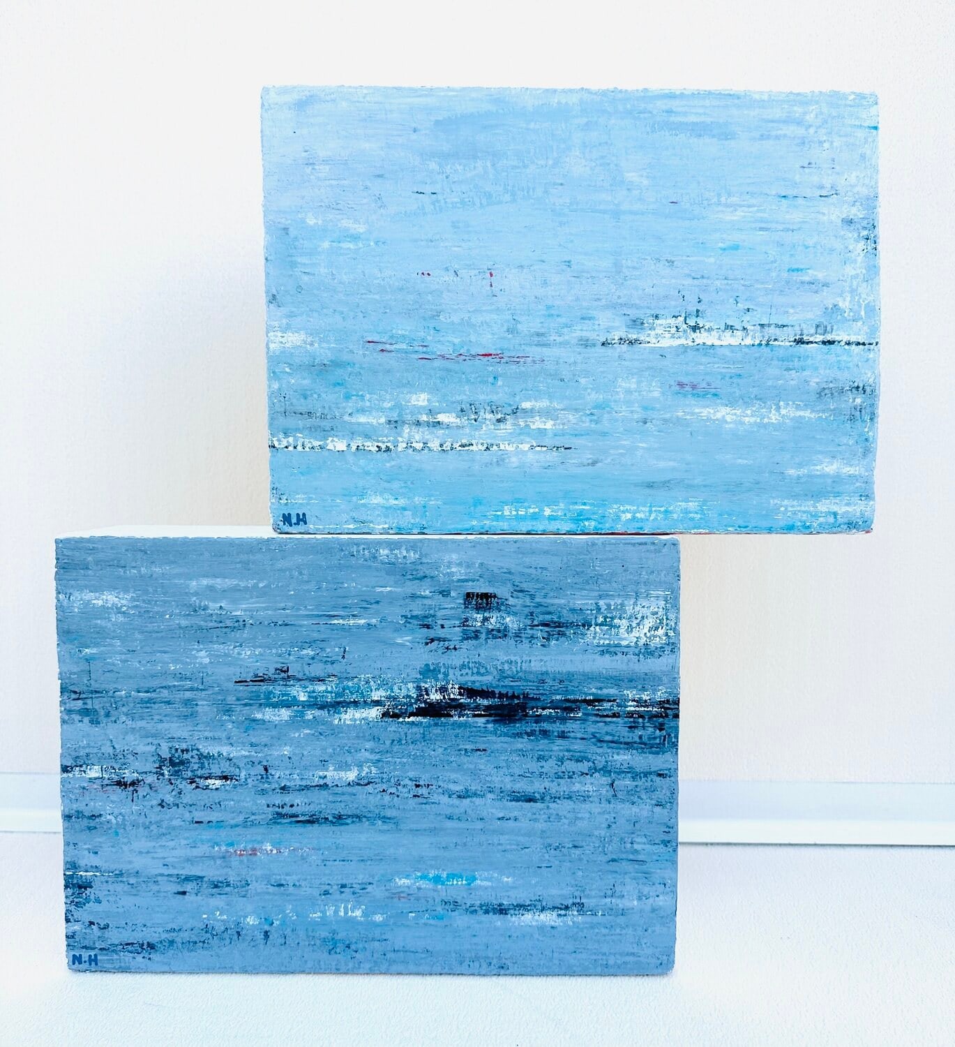 Résonance, peinture de Nadine Hardy, acrylique sur bois, 21 × 30 cm, 2025