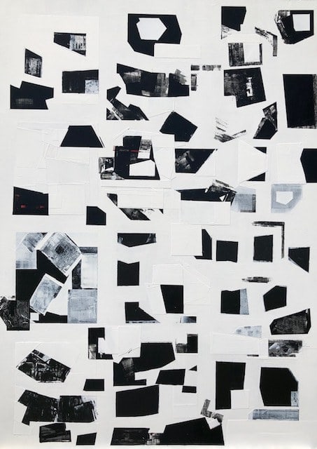 Sans Titre 06 -19, peinture de Nadine Hardy, acrylique sur bois, 70 × 50 cm, 2019