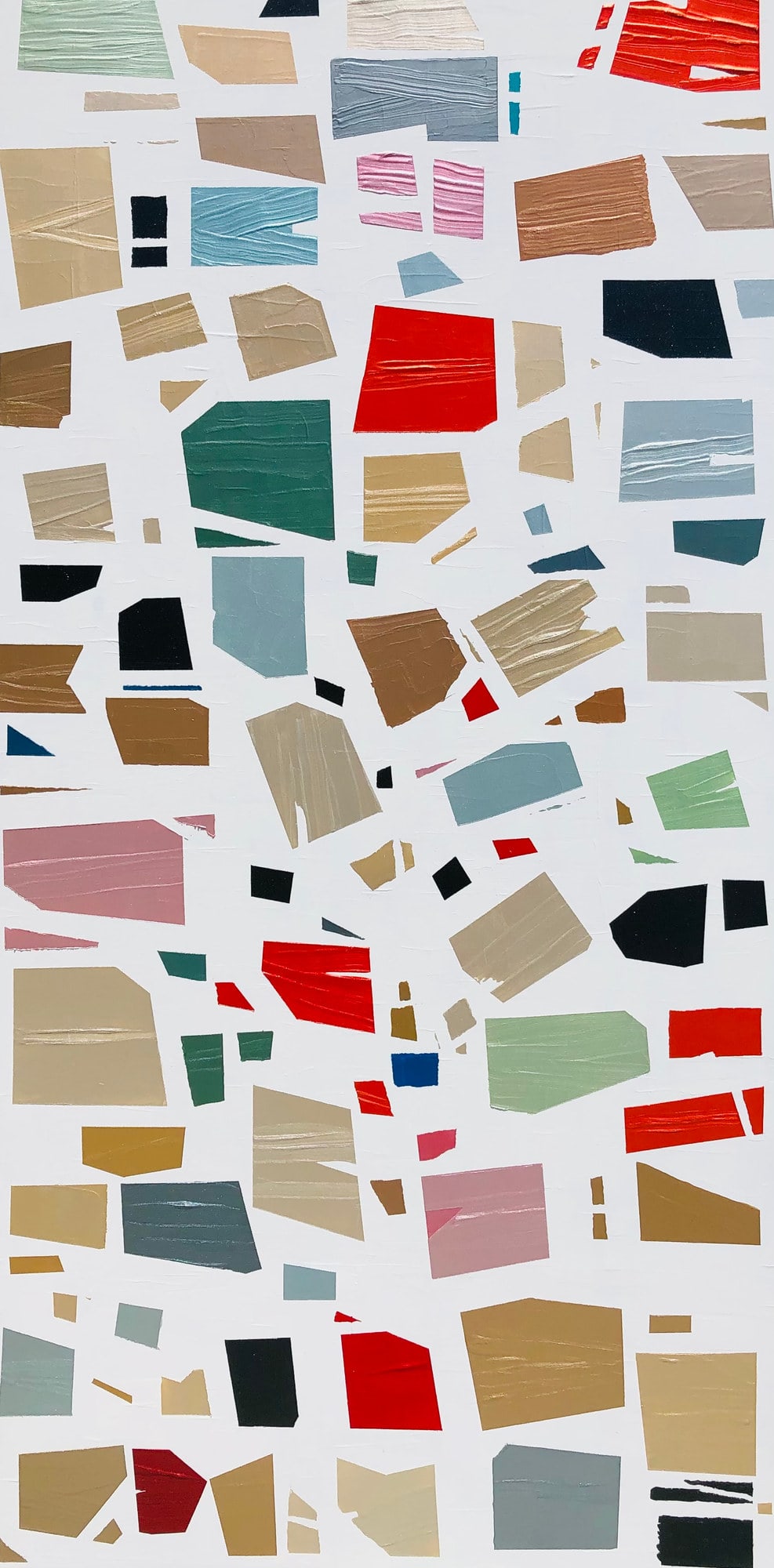Untitled 1-22, peinture de Nadine Hardy, acrylique sur bois, 80 × 40 cm, 2022